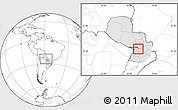 Blank Location Map of San Jose Obrero, highlighted country, within the entire country