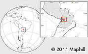 Blank Location Map of San Jose Obrero, highlighted country, highlighted parent region