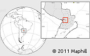 Blank Location Map of San Jose Obrero, highlighted country
