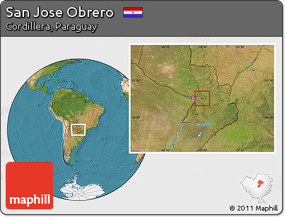 Satellite Location Map of San Jose Obrero