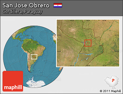 Satellite Location Map of San Jose Obrero