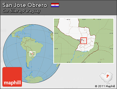 Savanna Style Location Map of San Jose Obrero, highlighted country