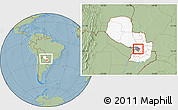 Savanna Style Location Map of San Jose Obrero, highlighted country, highlighted parent region, within the entire country, hill shading