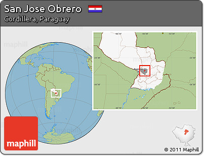 Savanna Style Location Map of San Jose Obrero, highlighted country, highlighted parent region