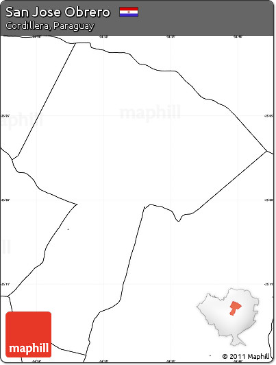 Blank Simple Map of San Jose Obrero, no labels