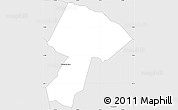 Silver Style Simple Map of San Jose Obrero