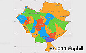 Political Simple Map of Cordillera, cropped outside