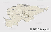Shaded Relief 3D Map of Guaira, cropped outside