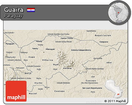 Shaded Relief 3D Map of Guaira