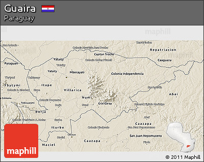 Shaded Relief 3D Map of Guaira