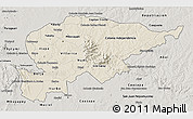 Shaded Relief 3D Map of Guaira, semi-desaturated