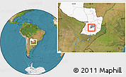 Satellite Location Map of Iturbe, highlighted country, highlighted parent region