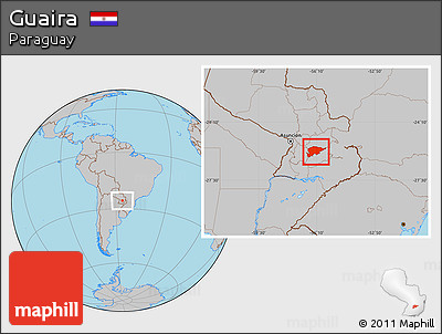 Gray Location Map of Guaira