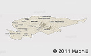 Shaded Relief Panoramic Map of Guaira, cropped outside