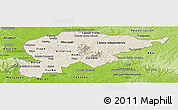 Shaded Relief Panoramic Map of Guaira, physical outside