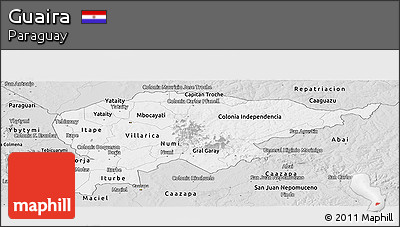 Silver Style Panoramic Map of Guaira
