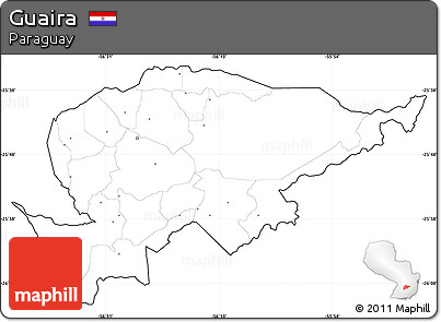 Blank Simple Map of Guaira, cropped outside, no labels