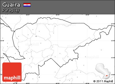 Blank Simple Map of Guaira, no labels