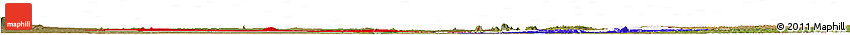 Flag Horizon Map of Paraguay, satellite outside, flag centered