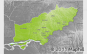 Physical 3D Map of Itapua, desaturated