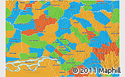 Political 3D Map of Itapua