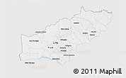 Silver Style 3D Map of Itapua, single color outside
