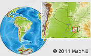 Physical Location Map of Capitan Meza, highlighted parent region, within the entire country