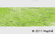Physical Panoramic Map of Capitan Meza