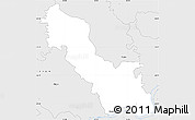 Silver Style Simple Map of Capitan Meza