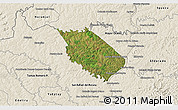 Satellite 3D Map of Carlos A Lopez, shaded relief outside