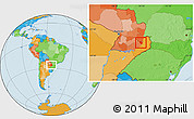Political Location Map of Carlos A Lopez