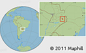Savanna Style Location Map of Carlos A Lopez