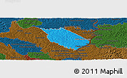 Political Panoramic Map of Carlos A Lopez, darken