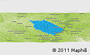 Political Panoramic Map of Carlos A Lopez, physical outside