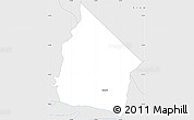Silver Style Simple Map of Carmen del Parana