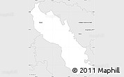 Silver Style Simple Map of Edelira