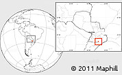 Blank Location Map of Encarnacion, within the entire country