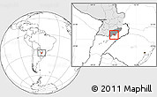 Blank Location Map of Encarnacion, highlighted country, highlighted parent region