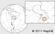 Blank Location Map of Encarnacion, highlighted parent region, within the entire country