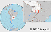 Gray Location Map of Encarnacion, highlighted country