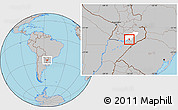 Gray Location Map of Encarnacion, highlighted parent region