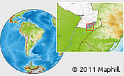 Physical Location Map of Encarnacion, highlighted country, highlighted parent region