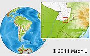 Physical Location Map of Encarnacion, highlighted country