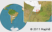 Satellite Location Map of Encarnacion, highlighted country