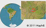 Satellite Location Map of Encarnacion