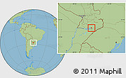 Savanna Style Location Map of Encarnacion