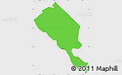 Political Simple Map of Encarnacion, single color outside