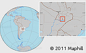 Gray Location Map of Gral. Delgado
