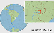 Savanna Style Location Map of Gral. Delgado