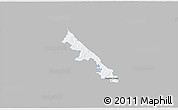 Gray 3D Map of Hohenau, single color outside